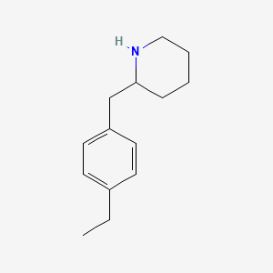 molecular formula C14H21N B13530770 2-(4-Ethylbenzyl)piperidine 