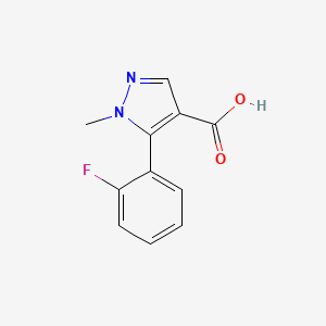 molecular formula C11H9FN2O2 B13530779 5-(2-fluorophenyl)-1-methyl-1H-pyrazole-4-carboxylic acid 