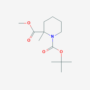 molecular formula C13H23NO4 B1353080 1-叔丁基 2-甲基 2-甲基哌啶-1,2-二羧酸酯 CAS No. 470668-97-4