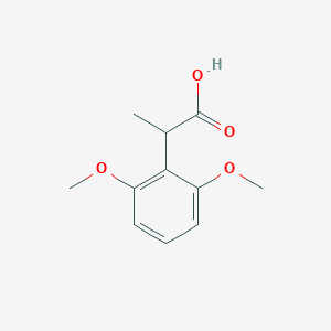 molecular formula C11H14O4 B13530806 2-(2,6-Dimethoxyphenyl)propanoic acid 