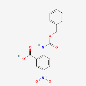 molecular formula C15H12N2O6 B13530825 2-(((Benzyloxy)carbonyl)amino)-5-nitrobenzoic acid 