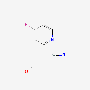 1-(4-Fluoropyridin-2-yl)-3-oxocyclobutane-1-carbonitrile