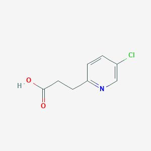 molecular formula C8H8ClNO2 B13530854 5-Chloro-2-pyridinepropanoic acid 