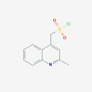 molecular formula C11H10ClNO2S B13530867 (2-Methylquinolin-4-yl)methanesulfonyl chloride 