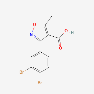 molecular formula C11H7Br2NO3 B13530897 3-(3,4-Dibromophenyl)-5-methylisoxazole-4-carboxylic acid 