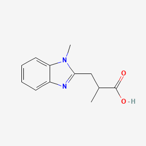 molecular formula C12H14N2O2 B13530929 2-Methyl-3-(1-methyl-1h-benzo[d]imidazol-2-yl)propanoic acid 