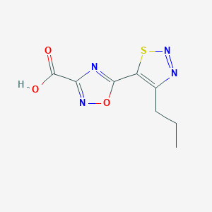 molecular formula C8H8N4O3S B13530967 5-(4-Propyl-1,2,3-thiadiazol-5-yl)-1,2,4-oxadiazole-3-carboxylic acid 