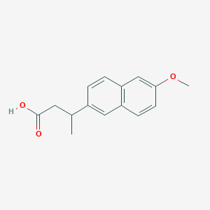 molecular formula C15H16O3 B13531007 3-(6-Methoxynaphthalen-2-yl)butanoic acid 