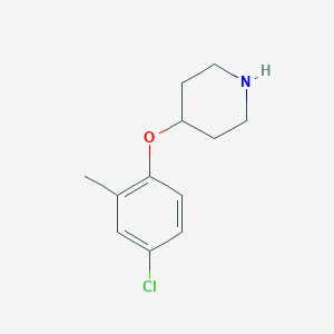 molecular formula C12H16ClNO B13531018 4-(4-Chloro-2-methylphenoxy)piperidine CAS No. 367501-01-7