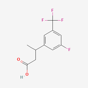 molecular formula C11H10F4O2 B13531048 3-[3-Fluoro-5-(trifluoromethyl)phenyl]butanoic acid 