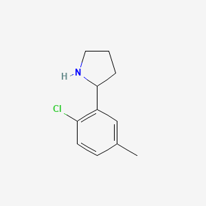 molecular formula C11H14ClN B13531049 2-(2-Chloro-5-methylphenyl)pyrrolidine 