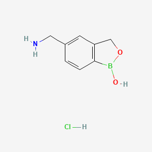 molecular formula C8H11BClNO2 B13531068 5-(Aminomethyl)benzo[c][1,2]oxaborol-1(3H)-ol hydrochloride 