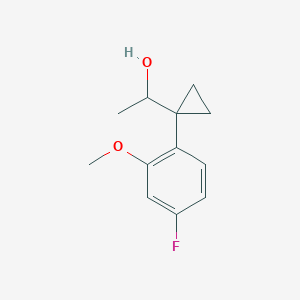 1-[1-(4-Fluoro-2-methoxyphenyl)cyclopropyl]ethan-1-ol