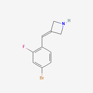 molecular formula C10H9BrFN B13531080 3-(4-Bromo-2-fluorobenzylidene)azetidine 