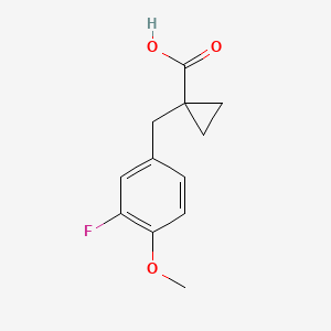 1-(3-Fluoro-4-methoxybenzyl)cyclopropane-1-carboxylic acid