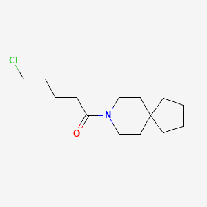 molecular formula C14H24ClNO B13531140 5-Chloro-1-(8-azaspiro[4.5]decan-8-yl)pentan-1-one 