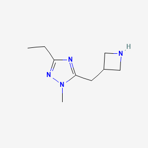 molecular formula C9H16N4 B13531178 5-(Azetidin-3-ylmethyl)-3-ethyl-1-methyl-1h-1,2,4-triazole 