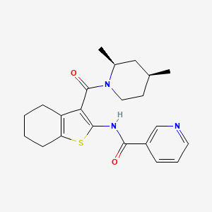 N-{3-[(2S,4S)-2,4-dimethylpiperidine-1-carbonyl]-4,5,6,7-tetrahydro-1-benzothiophen-2-yl}pyridine-3-carboxamide