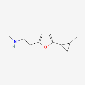 molecular formula C11H17NO B13531182 n-Methyl-2-(5-(2-methylcyclopropyl)furan-2-yl)ethan-1-amine 