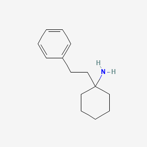 molecular formula C14H21N B13531196 1-Phenethylcyclohexanamine 