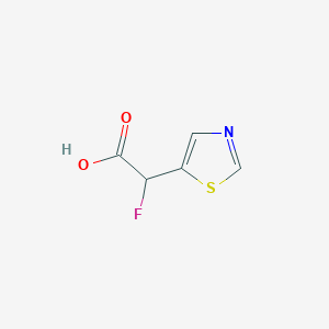 molecular formula C5H4FNO2S B13531204 2-Fluoro-2-(thiazol-5-yl)acetic acid 