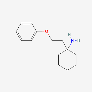 molecular formula C14H21NO B13531209 1-(2-Phenoxyethyl)cyclohexan-1-amine 