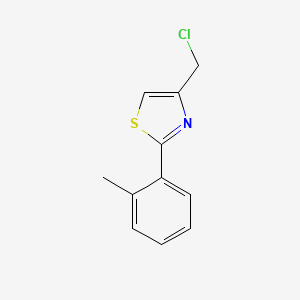molecular formula C11H10ClNS B1353121 4-(Chloromethyl)-2-(2-methylphenyl)-1,3-thiazole CAS No. 91349-33-6