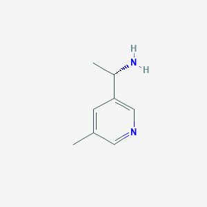 molecular formula C8H12N2 B13531213 (1s)-1-(5-Methylpyridin-3-yl)ethan-1-amine 