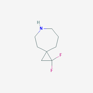 molecular formula C8H13F2N B13531225 1,1-Difluoro-6-azaspiro[2.6]nonane 