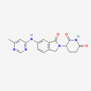 3-{6-[(6-methylpyrimidin-4-yl)amino]-1-oxo-2,3-dihydro-1H-isoindol-2-yl}piperidine-2,6-dione