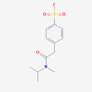 molecular formula C12H16FNO3S B13531237 4-(2-(Isopropyl(methyl)amino)-2-oxoethyl)benzenesulfonyl fluoride 