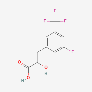 molecular formula C10H8F4O3 B13531263 3-[3-Fluoro-5-(trifluoromethyl)phenyl]-2-hydroxypropanoic acid 