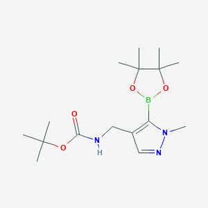 tert-Butyl N-{[1-methyl-5-(tetramethyl-1,3,2-dioxaborolan-2-yl)-1H-pyrazol-4-yl]methyl}carbamate