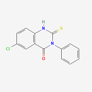 molecular formula C14H9ClN2OS B1353129 6-氯-3-苯基-2-硫代-2,3-二氢-4(1H)-喹唑啉酮 CAS No. 84772-27-0