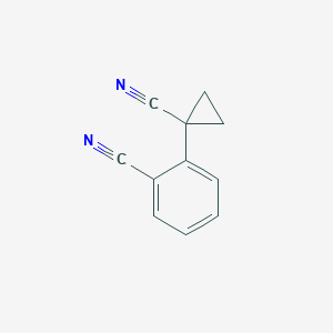 molecular formula C11H8N2 B13531309 2-(1-Cyanocyclopropyl)benzonitrile CAS No. 124276-47-7