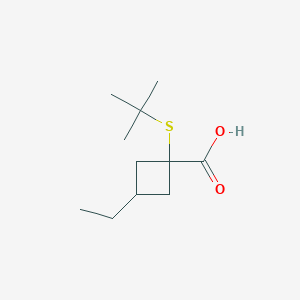 1-(Tert-butylthio)-3-ethylcyclobutane-1-carboxylic acid