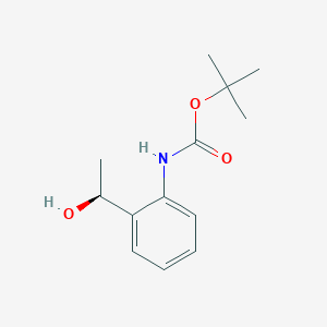 molecular formula C13H19NO3 B13531314 tert-Butyl (S)-(2-(1-hydroxyethyl)phenyl)carbamate 