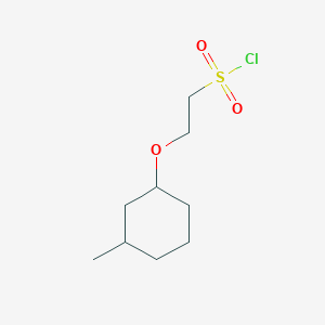 molecular formula C9H17ClO3S B13531351 2-((3-Methylcyclohexyl)oxy)ethane-1-sulfonyl chloride 