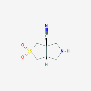 Rel-(3aS,6aS)-tetrahydro-1H-thieno[3,4-c]pyrrole-3a(3H)-carbonitrile 2,2-dioxide