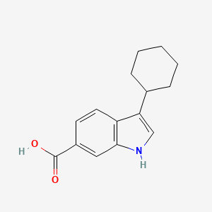 molecular formula C15H17NO2 B1353136 3-环己基-1H-吲哚-6-羧酸 CAS No. 494799-17-6