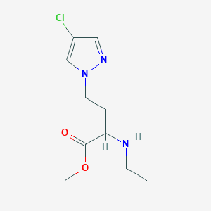 Methyl 4-(4-chloro-1h-pyrazol-1-yl)-2-(ethylamino)butanoate