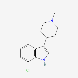 molecular formula C14H17ClN2 B1353137 7-氯-3-(1-甲基-4-哌啶基)吲哚 CAS No. 734518-22-0
