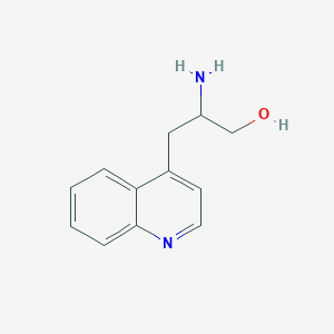 molecular formula C12H14N2O B13531378 2-Amino-3-(quinolin-4-yl)propan-1-ol 