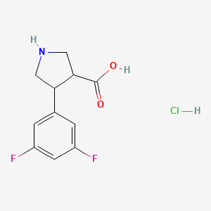 4-(3,5-Difluorophenyl)pyrrolidine-3-carboxylic acid hydrochloride