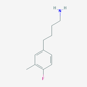 molecular formula C11H16FN B13531391 4-(4-Fluoro-3-methylphenyl)butan-1-amine 