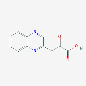 molecular formula C11H8N2O3 B13531420 2-Oxo-3-(quinoxalin-2-yl)propanoicacid 