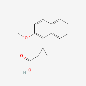 2-(2-Methoxynaphthalen-1-yl)cyclopropane-1-carboxylic acid