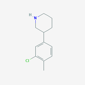 molecular formula C12H16ClN B13531470 3-(3-Chloro-4-methylphenyl)piperidine 