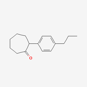 2-(4-Propylphenyl)cycloheptan-1-one