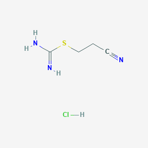 molecular formula C4H8ClN3S B1353149 2-(2-氰乙基)异硫脲单盐酸盐 CAS No. 6634-40-8